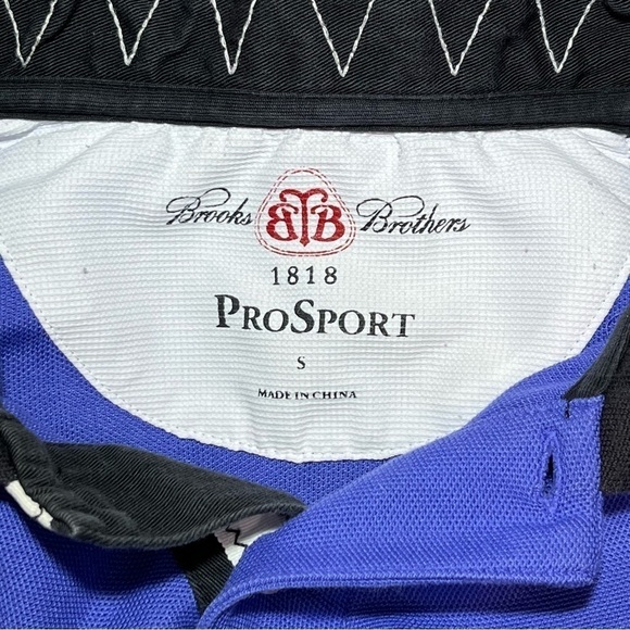 Brooks Brothers Shirt Mens Small Rugby Polo 1818 Pro Sport Deepwater Navigation - Picture 4 of 14